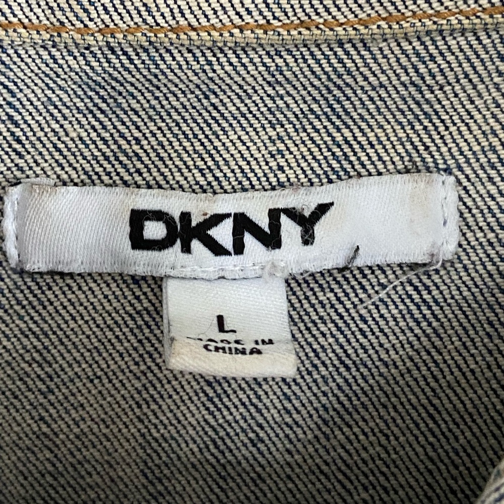 DKNY ruffle denim jacket - Picture 2 of 6